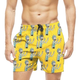 Bermuda Rick and morty moda verão geek nerd elástico anime