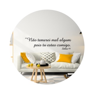 Adesivo Decorativo Parede Salmo 91 Não Temerei Mal Algum - Decore