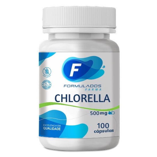 Chlorella 500mg 100 Cápsulas rica em proteinas, vitamina C e vitamina b12 Shopee Brasil