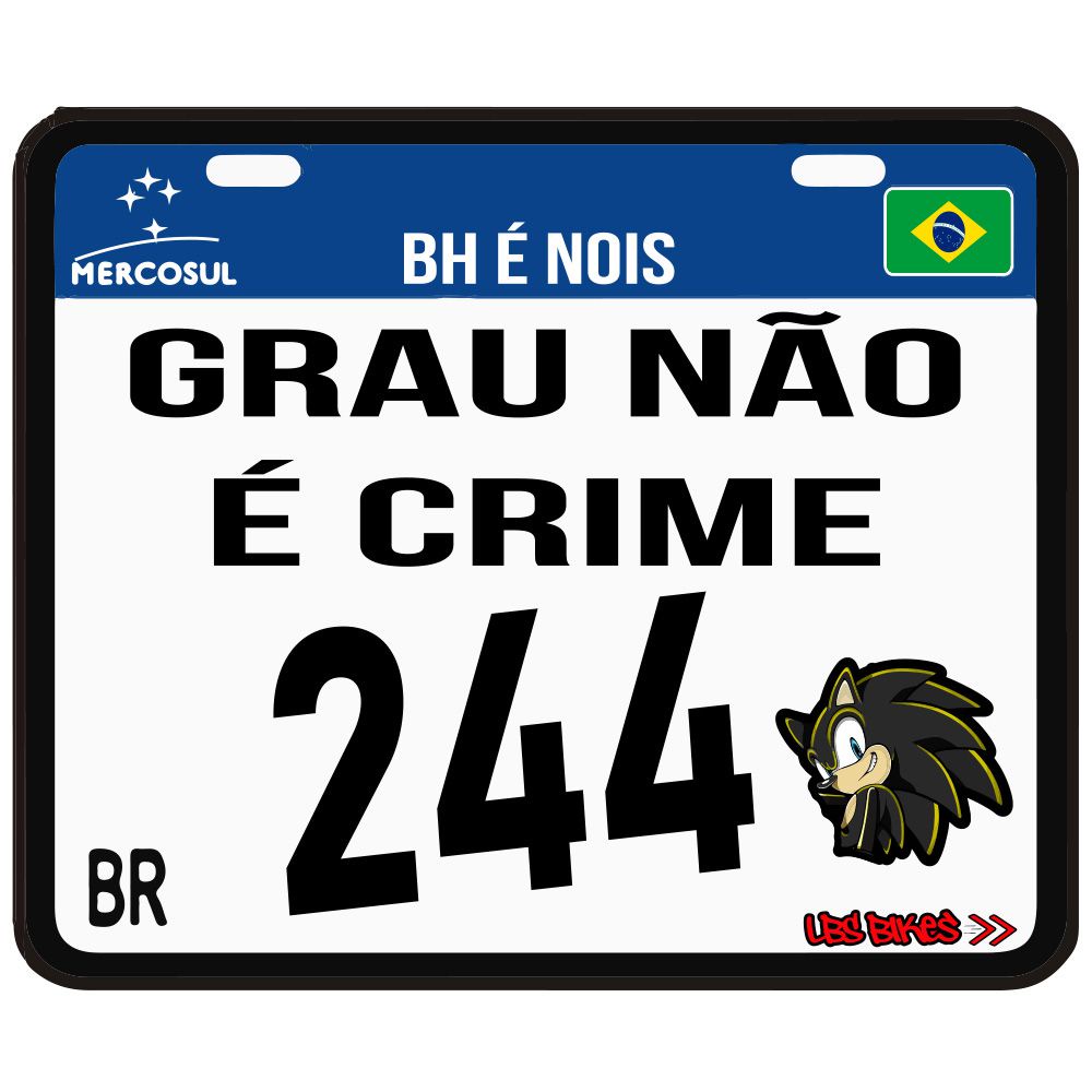 Placa Decorativa Bicicleta Grau Não É Crime 244