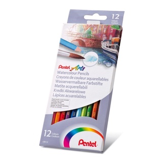 Lápis de Cor Aquarelável PENTEL Arts Com 12 cores