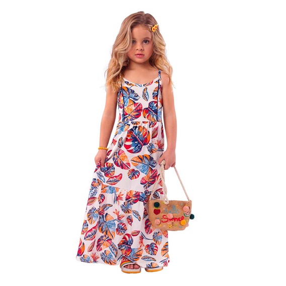 Vestido longo cheap infantil brandili