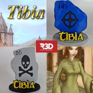 Runas do jogo Tibia MMORPG Impressão 3D