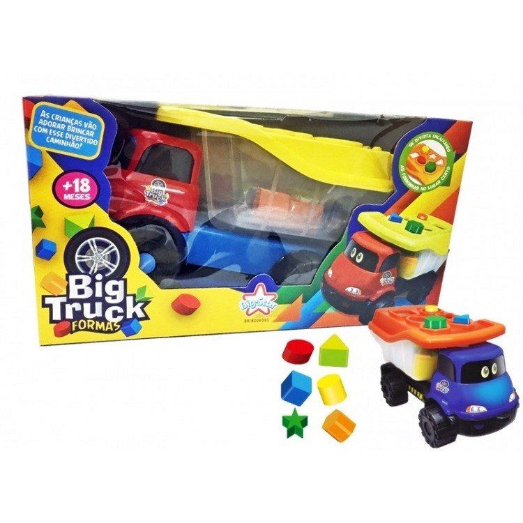 Caminhao Para Bebe Pedagogico Big Truck Formas - Big Star | Shopee Brasil