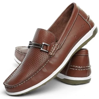 Mocassim couro latego Mr Light 9092