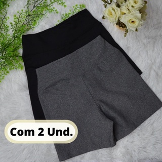 Shorts Kit 2 Unidades Bermuda Feminina Para Academia Fitness Short Suplex