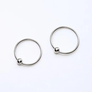 kit 2 brinco piercing para boca orelha nariz 10mm feminino masculino em aço inoxidável pressão fácil de abrir