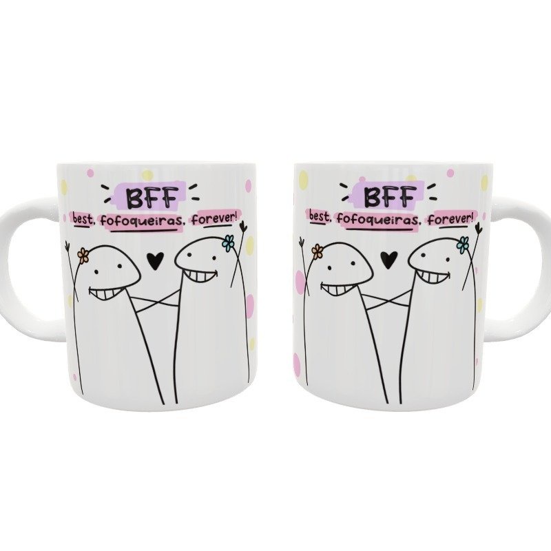 Caneca Flork Meme Frases Divertidas Bff Melhores Amigas Shopee Brasil