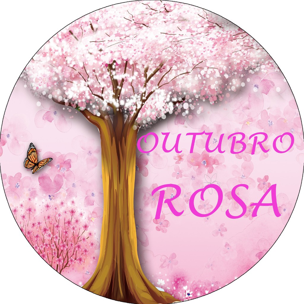 Painel Redondo Tecido Sublimado Outubro Rosa | Shopee Brasil