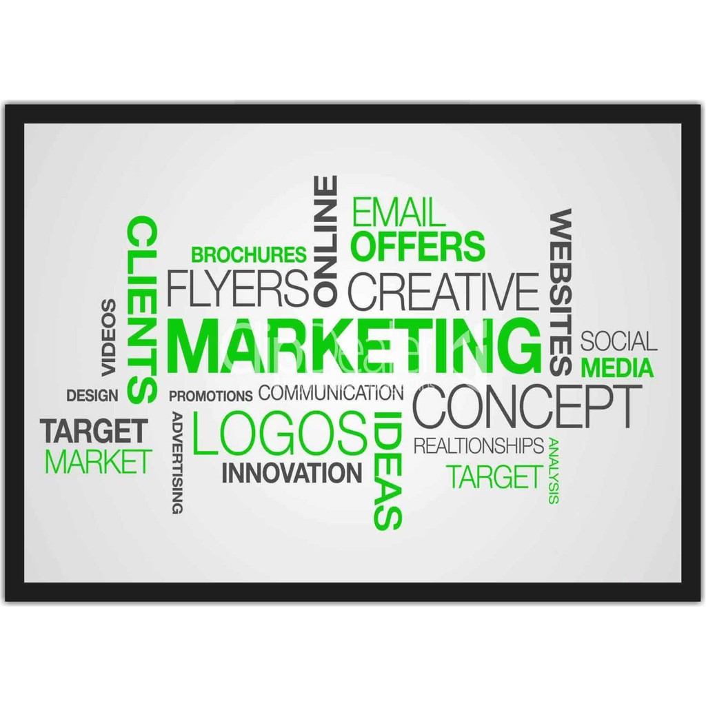 Quadro Decorativo Marketing Decoração Salas Com Moldura T0030