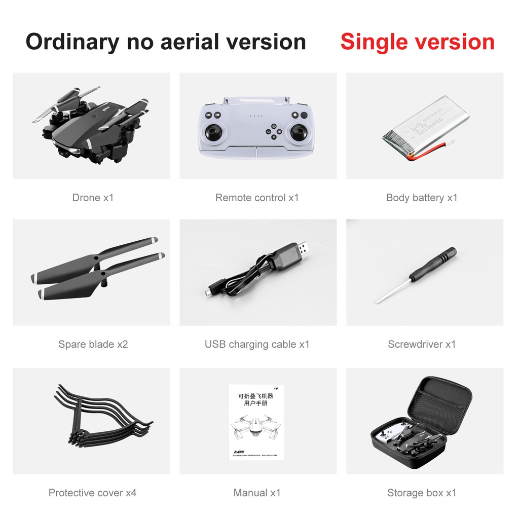 Goojodoq drone 4k 1080p 720p hd dual camera wifi fpv Ajuste Motorizado ...