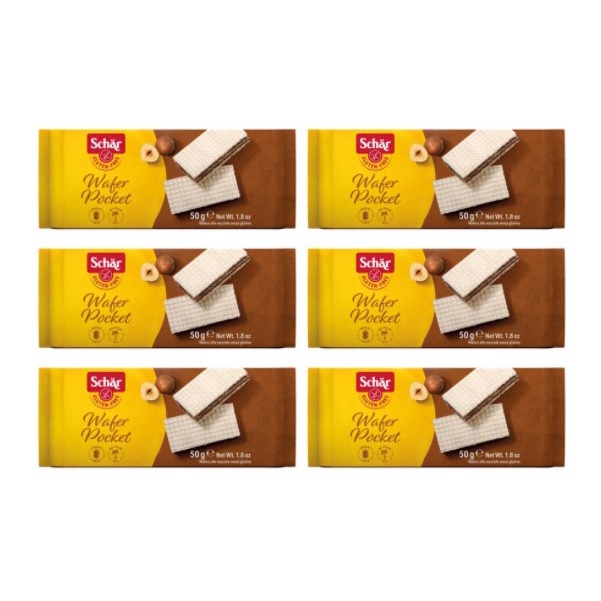 Kit 6 Wafer Pocket Sem Glúten 50g Schar