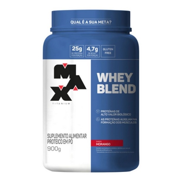 Whey Blend Whey Protein Conc (900g) – Morango Max Titanium
