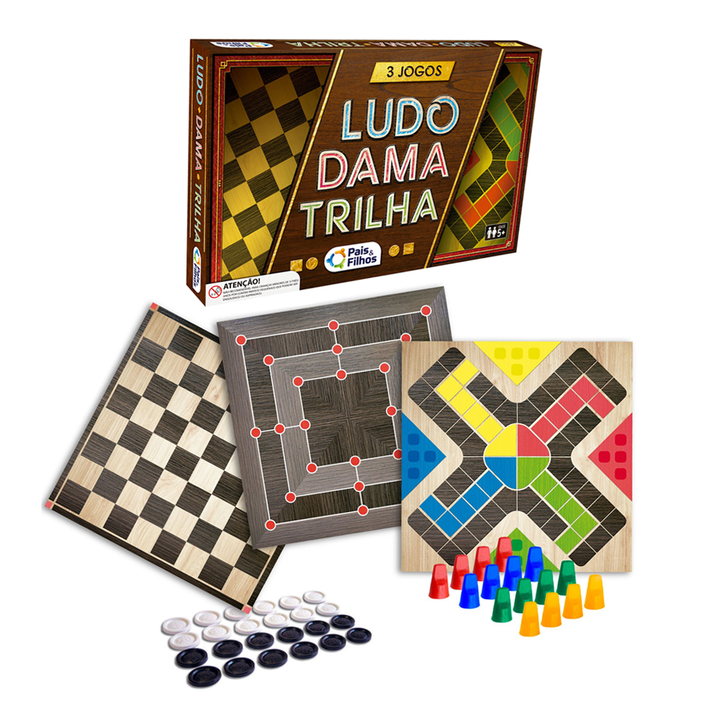 Jogos Classicos Tabuleiro 3 Em 1 Ludo Dama Trilha Pais E Filhos 2801 Shopee Brasil 4948