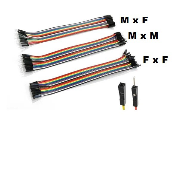 Kit Jumper 20cm 60 Peças Mxf Mxm Fxf Arduino Cabinho Wire
