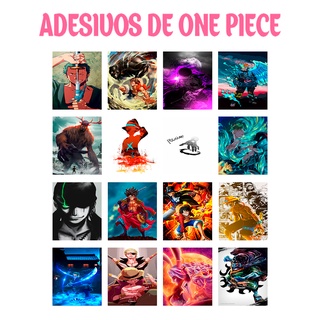 6 Adesivos Capa Caderno Prático Personagens Anime One Piece