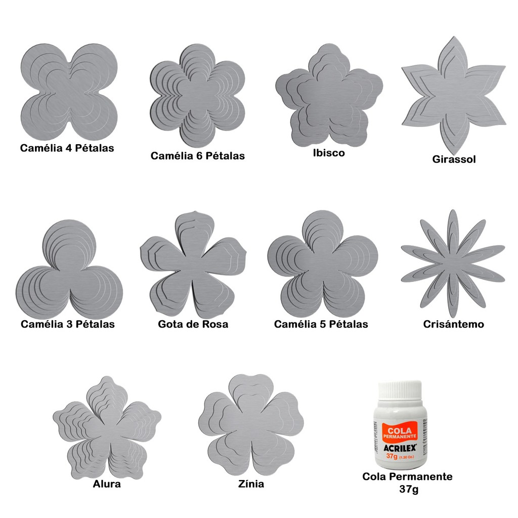 Moldes Flores Flor Máquina De Cortar Fita - Moldes Em Inox