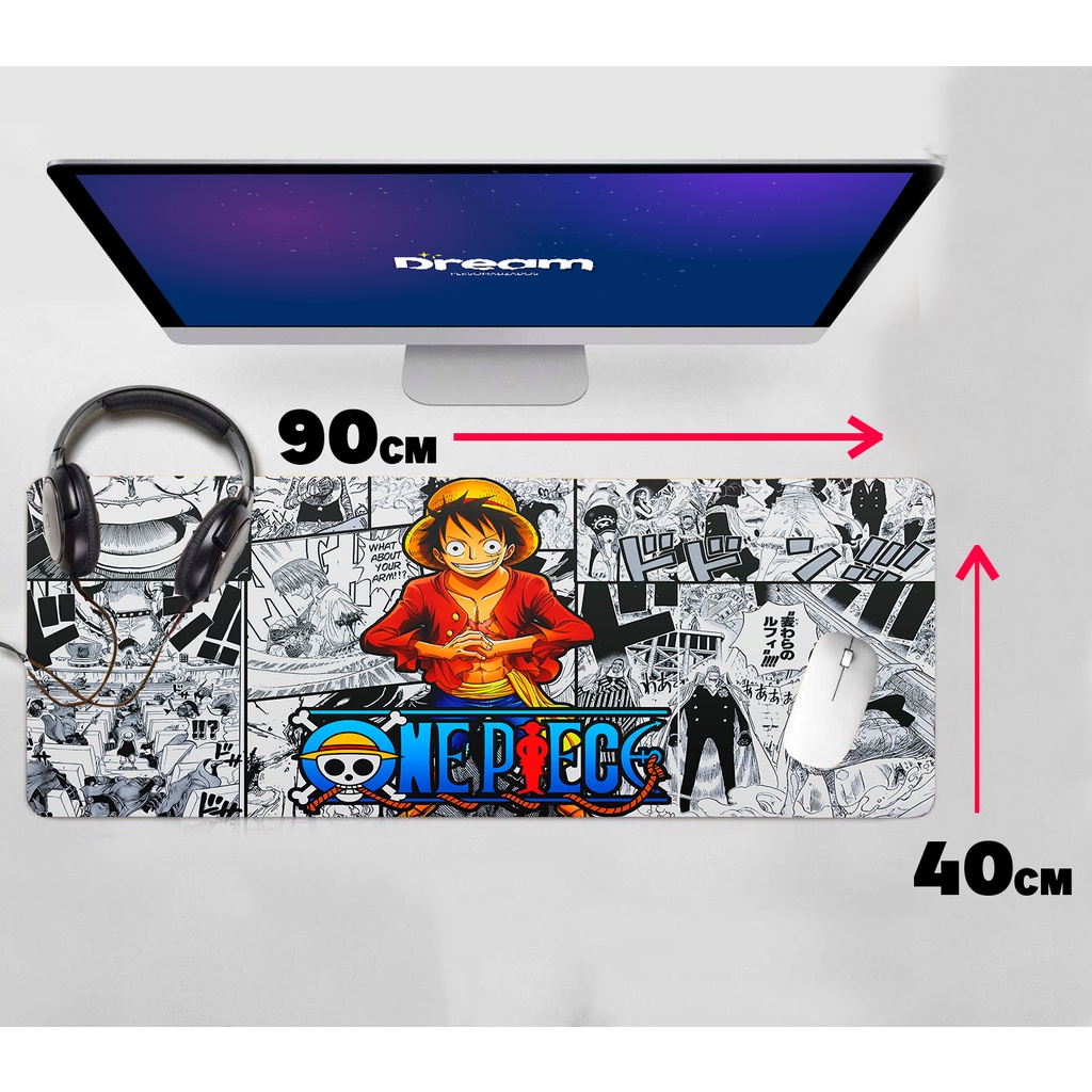 Mouse Pad Gamer One Piece 90cm X 40cm Extra Grande Promoção