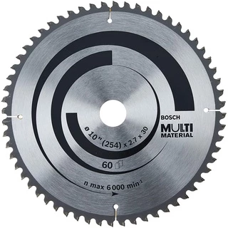 Disco de Serra 254mm MultiMaterial Bosch 60 Dentes de Widea PRO - 10"