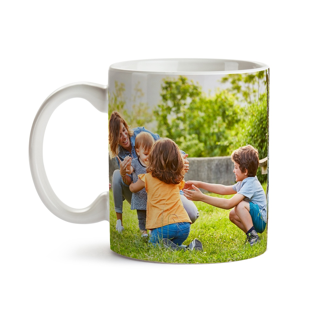 Caneca Com Sua Foto Personalizada + Caixa - Xícara 325ML Minimalista Porcelana Super Branca Cerâmica
