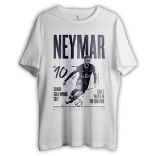 Camiseta Algodão Unissex Tshirt Neymar Jr 10 Paris Saint-Germain Football Club