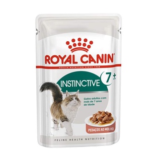 Combo Ração Úmida Royal Canin Sachê Instinctive 7+ Gatos Adultos - 85g 12UND