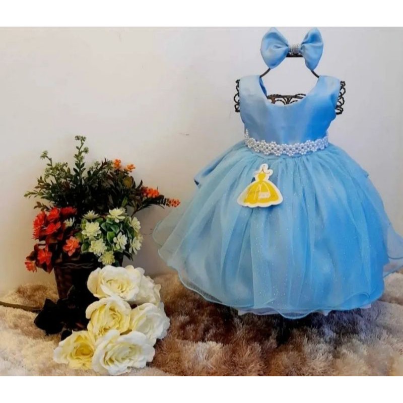 Vestido social hot sale infantil azul