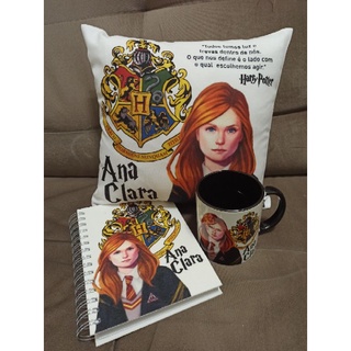 Kit almofada e caneca harry potter pijama toddyris em Promoção na