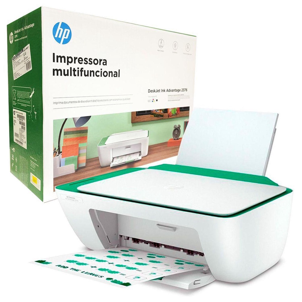 Impressora Multifuncional HP DeskJet Ink Advantage - 2376 Jato de Tinta ...