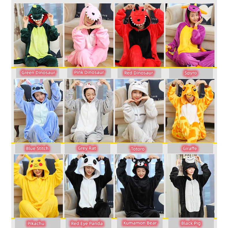 Pijama Kigurumi Pronta Entrega Envio Imediato Fantasia Unissex Unicórnio  Coelha Panda Dragão Dinossauro Pikachu Cosplay - Escorrega o Preço