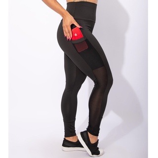 Calça Legging Com Bolso Newstyle Fitness Academia Feminina Cintura Alta