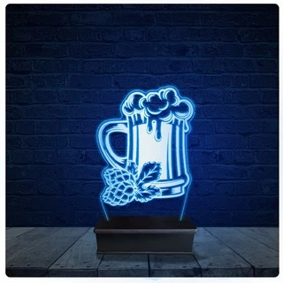 Luminária Led Acrilico Abajur - Caneco Chopp Cerveja