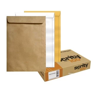 Envelope Meio Oficio Saco 162X229 mm Scrity 100 Unidades