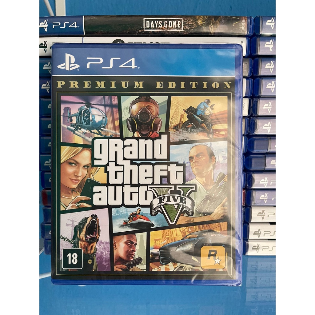 Jogo GTA V Premium Edition - Ps4 Mídia Física em Promoção na