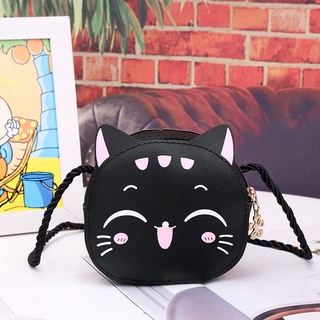 Orelha gato bonito dos desenhos animados mochila Canvas menina