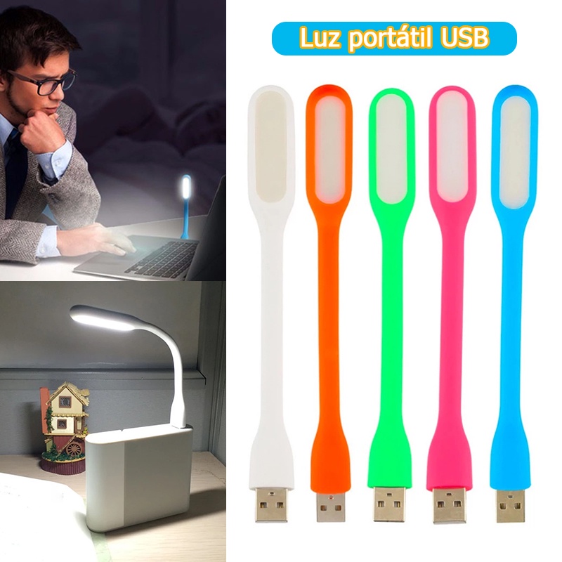 Mini Usb Luminária Dobrável Portátil Luz Brilhante
