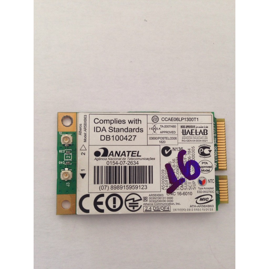 Tarjeta De Red Inalambrica Atheros Ar5bxb63