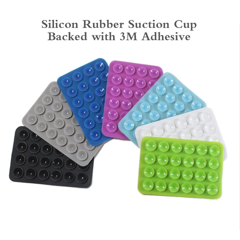 3M Adhesive Silicone Rubber Sucker Pad For Fixed / Side Silicone Suction Pad/For Mobile Phone Fixture Suction Cup Backed