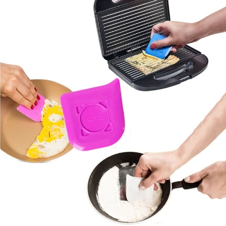 Kit com 03 espátulas raspa tudo Ideal para remover resíduos de frigideiras grills automóveis vidros