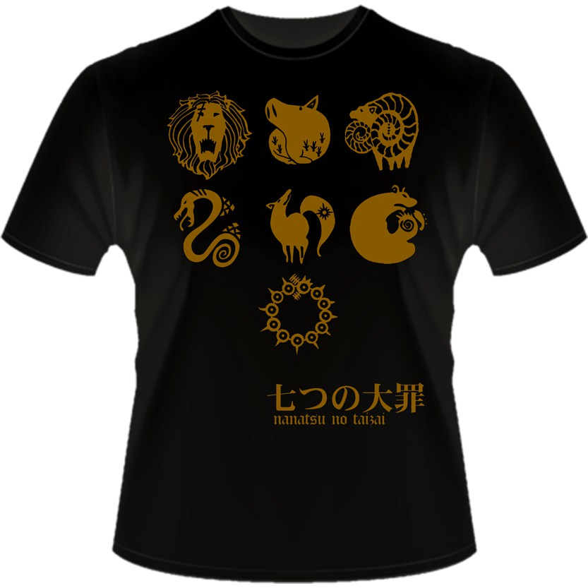 Camiseta Camisa Anime 7 Pecados Nanatsu No Taizai 17