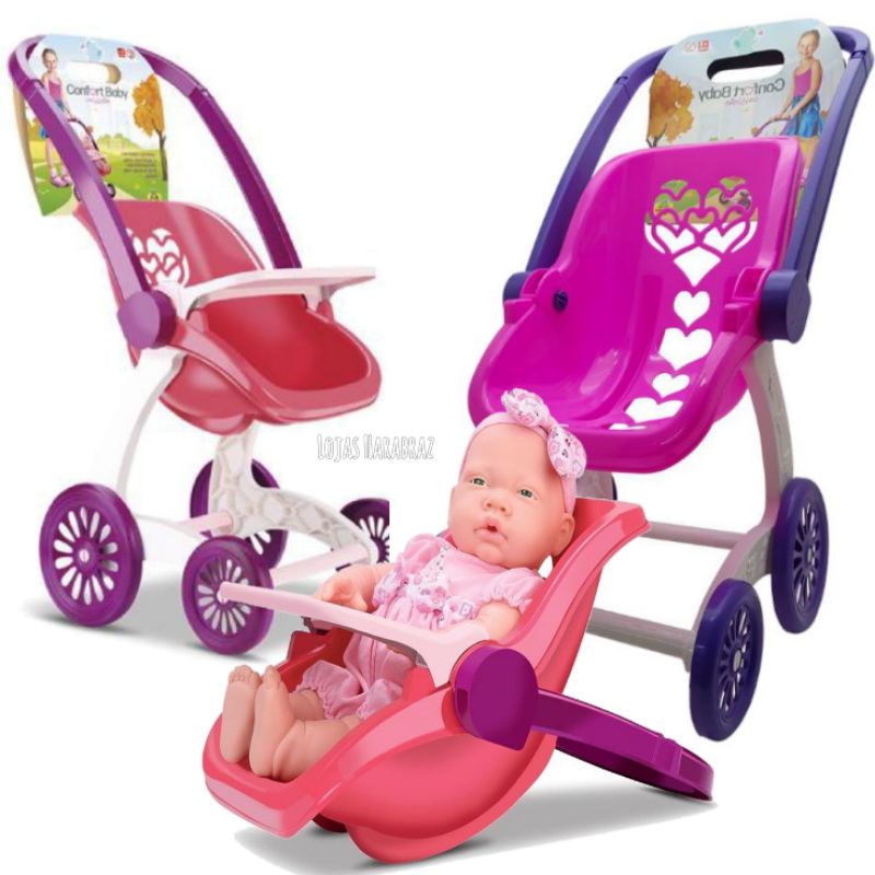 Carrinho De Bebê Para Boneca Confort Baby Brinquedo Carrinho De Boneca ...