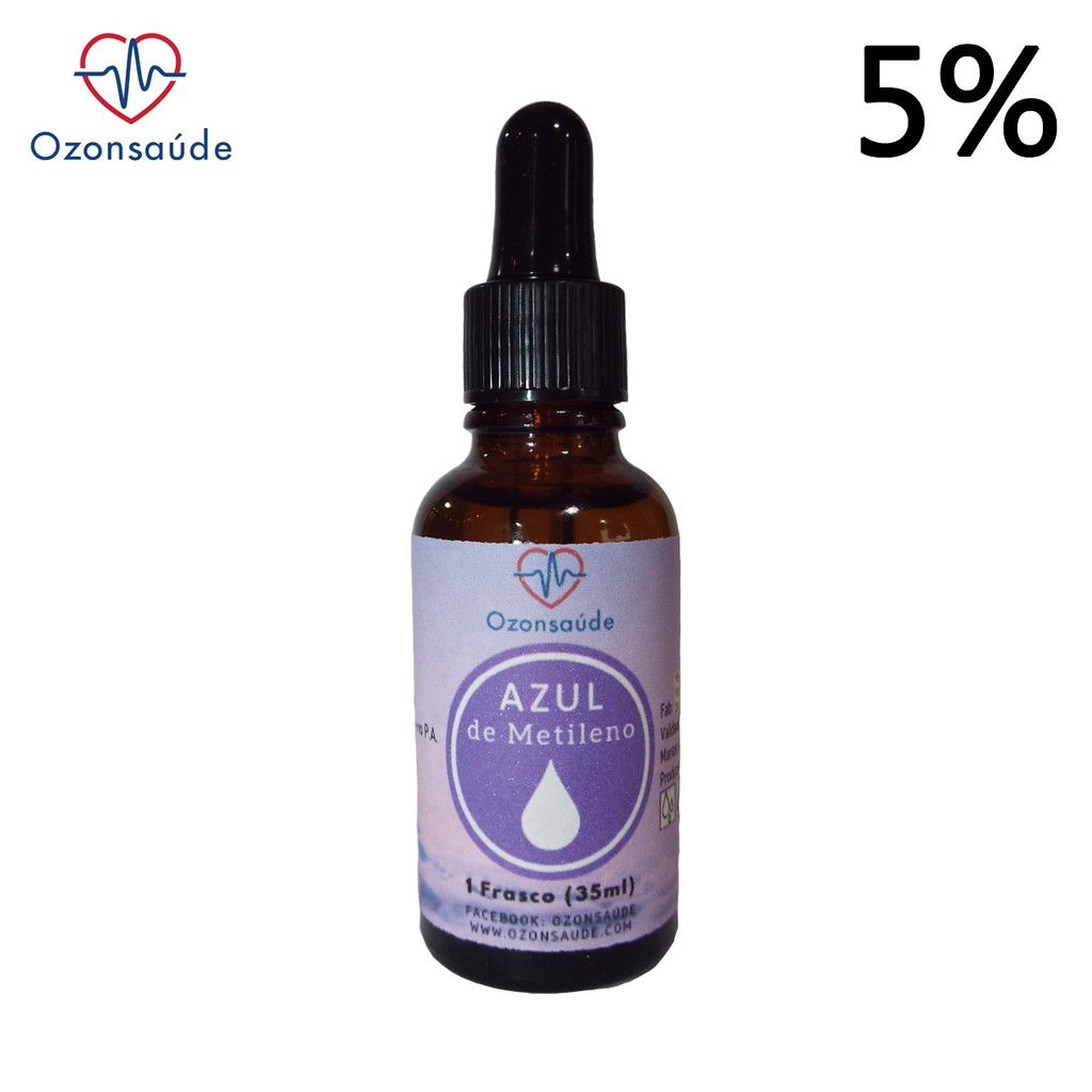 Azul de Metileno P.A. 500Mcg 5% (Mais puro que o Grau USP) - 35ml