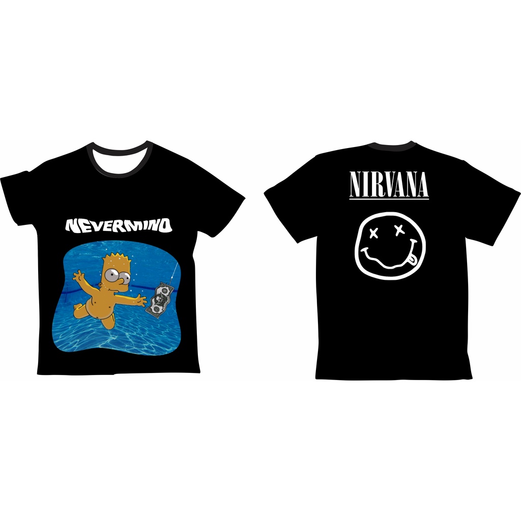 Camiseta Nirvana Nevermind Cor Preta Tecido Dry Fit UV50 | Shopee