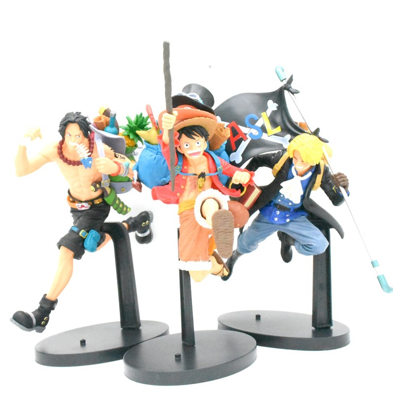 One Piece Figuras de Ação Anime para Crianças, Den, Mushi, Luffy