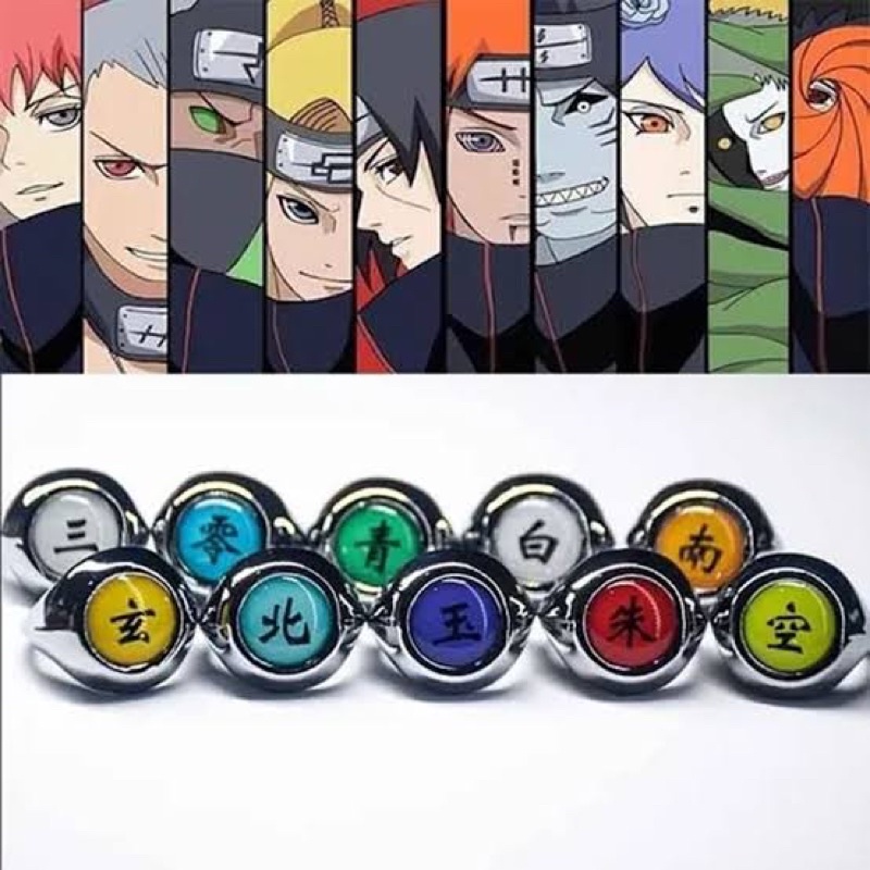 Pin de Vesquemyster em Naruto em 2023  Aneis akatsuki, Anel do itachi,  Akatsuki