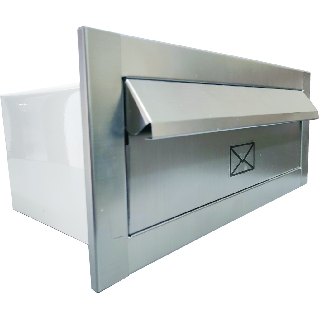 Caixa De Correio Grande Frente Inox 35cm X 14,5cm