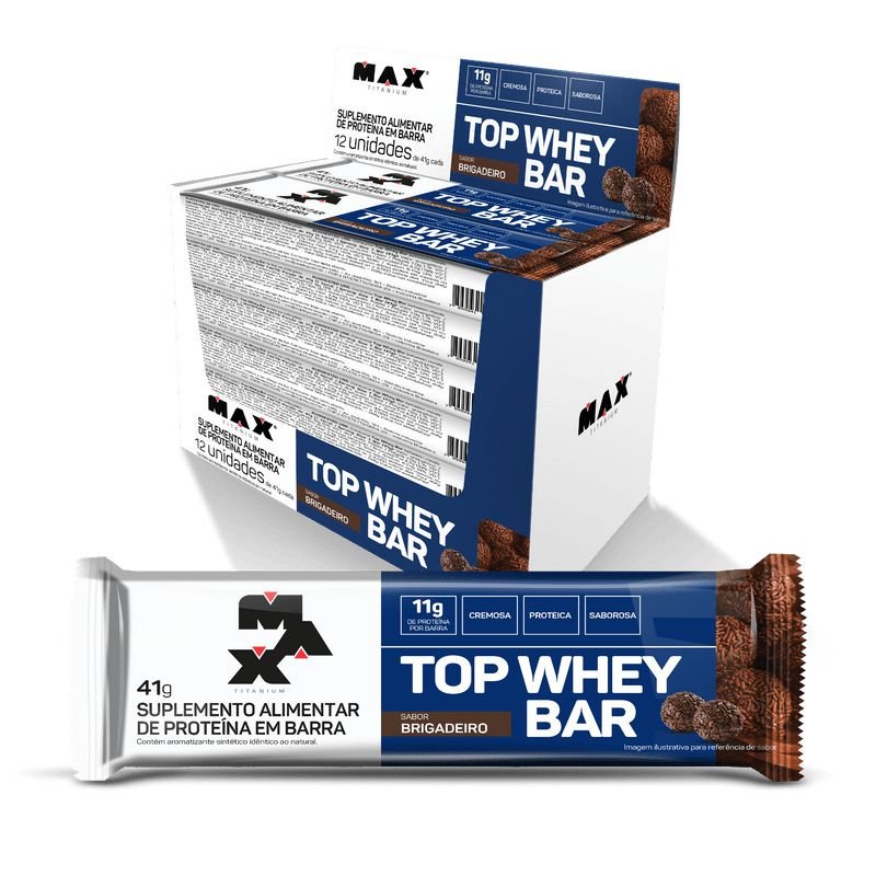 Top Whey Bar 12Un 41 gramas - Max Titanium