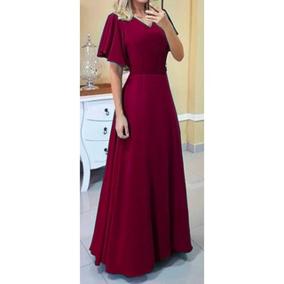 Vestido 2024 rodado marsala