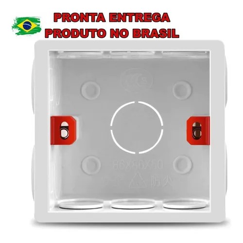 Caixa de luz Passagem Interruptor Padrão Europeu 86x86 Envio Br