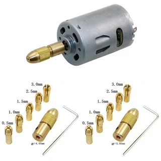Conjunto Furadeira Eletrônica / Mini Broca De 0,5-3,0mm / Micro Broca Eletrônica / Mandril De Bronze / Qualidade 7-piece mini broca elétrica auto-aperto mandril broca manual elétrica pequeno moedor elétrico woodworking mandril de broca de latão